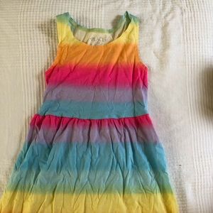 Rainbow hi-lo dress